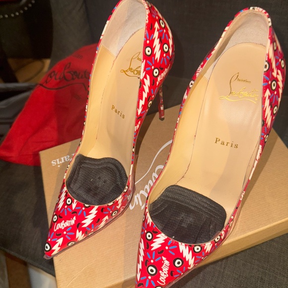 Christian Louboutin Red and Black Heels - Picture 8 of 8